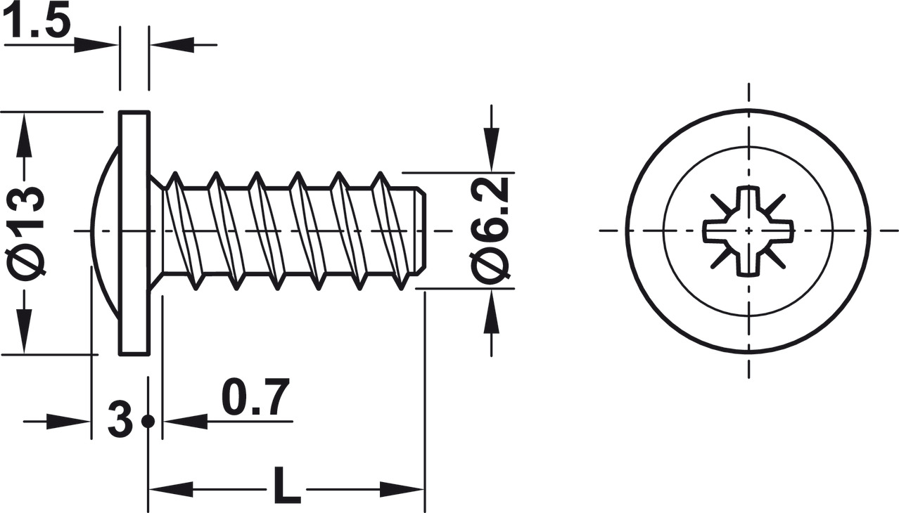 TORNILLO PARA FRENTES ZING 5/19 - Imagen 3