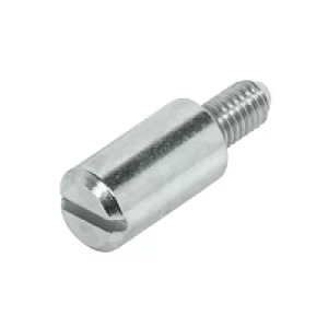 Soporte para estantes, Para enroscar en manguito expansible Ø 5 mm, acero Para estantes de madera, con espiga roscada M4, niquelado