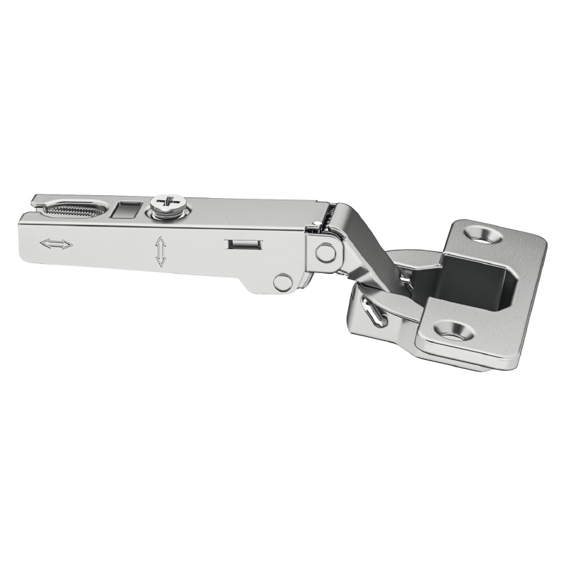 Bisagra de cazoleta, Häfele Metalla 310 A 110°, montaje angular Para montajes estándar, Sin amortiguación de cierre, para atornillar, esquema de taladro 48/6