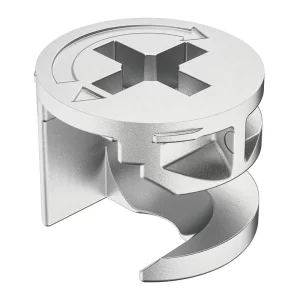 Caja de Unión Minifix® 12 sin Reborde para Paneles Delgados Caja de unión del sistema Häfele Minifix® 12 en fundición de zinc, diseñada específicamente para grosor de madera desde 12 mm. Modelo sin reborde con medida A de 6 mm y profundidad de taladro D de 9,5 mm. Acabado natural. Compatible con todos los pernos de unión del sistema Minifix®, ofreciendo versatilidad total en montajes de mobiliario con materiales delgados.