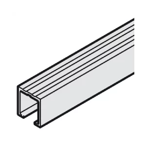 Carril Sencillo Superior Slido F-Line21 - Aluminio Anodizado Plata - 3500 mm - Para Atornillar. Para puertas correderas de hasta 1000 mm de ancho y 1200 mm de altura. Instalación mediante tornillos de cabeza avellanada 3,5 mm. Acabado plata anodizado resistente. Ideal para armarios de formato medio y muebles de cocina.