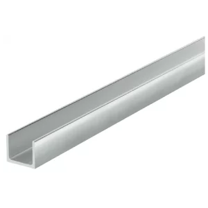Carril Guía Superior Slido F-Line15 55A - Aluminio Natural - 2500 mm. Para puertas correderas de hasta 55 kg. Perfil 22x16 mm. Sin taladros para instalación personalizada. Alta capacidad de carga en formato contenido. Ideal para armarios de gran formato y puertas pesadas.