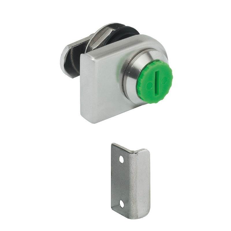 Cierre de Palanca para Puertas de Cristal con Núcleo Intercambiable Symo Cerradura de palanca para puertas de cristal de la serie Häfele Symo EC, con acabado niquelado pulido. Diseñada para cristales de 4 a 10 mm de grosor y compatible con núcleos intercambiables Symo de montaje frontal. Palanca de cierre recta con posibilidad de ajuste a 90° o 180° según necesidad. Sentido de cierre A (D,F,G) . Incluye volumen completo de suministro con todos los componentes necesarios para instalación. Nota: Para puertas de 2 hojas, la contrapieza debe pedirse por separado.