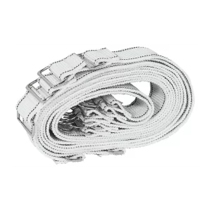 Cinta de Sujeción para Ropa de Cama - Colchón de 1200 mm Cinta de sujeción diseñada para mantener la ropa de cama en su lugar al cerrar, evitando que sábanas y cobertores se desplacen. Aplicable para colchones de 1200 mm de ancho. Ejecución con ojales para fácil instalación y ajuste. Cada paquete incluye 3 cinturones para una sujeción completa y equilibrada.