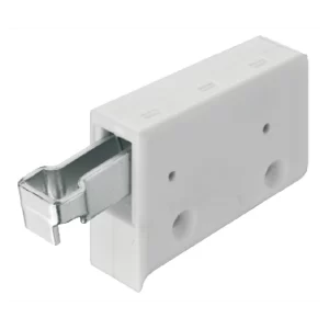 Colgadores, armario superior, capacidad de carga 150 kg/par Para atornillar, visible en el armario, plástico blanco