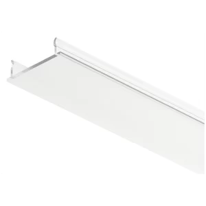 Difusor Satinado para Perfiles LED - 2500 mm. Compatible con series 3101, 3102, 4105, 4106, 5101. Instalación por presión. Proporciona difusión suave y protección para tiras LED.