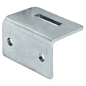 Guía varilla acero galvanizado para sistema central cierre montaje trasero. Compatible cerradura presión o sobrepuesta. Atornillado directo. Ideal alineación varillas transmisión en cierre múltiple.