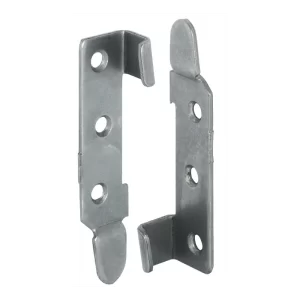 Juego Completo de Herraje para Unión de Camas con Gancho y Cierre Herraje de unión especializado para camas, compuesto por gancho y pieza de cierre acodada en acero galvanizado. Altura de 95 mm, diseñado para aplicación universal izquierda y derecha. Cada juego incluye 4 piezas de cierre (2 izquierdas + 2 derechas) y 4 piezas de enganche (2 izquierdas + 2 derechas) para montaje completo. Sistema de fijación para atornillar que garantiza uniones sólidas y duraderas en estructuras de cama.