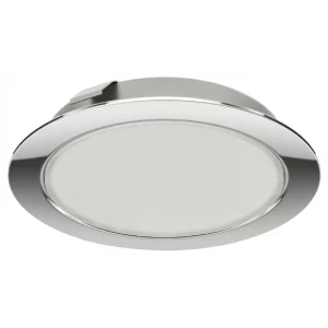 La lámpara Häfele Loox5 LED 2047 es una luminaria versátil de alta calidad, diseñada para ofrecer una iluminación profesional en mobiliario y expositores. Con un robusto cuerpo de acero y disponible en una amplia variedad de colores y acabados, esta luz redonda se adapta perfectamente a cualquier estilo de decoración. Proporciona una iluminación homogénea con un ángulo de apertura de 120° y una temperatura de color blanco cálido 3000K, ideal para crear ambientes acogedores. Es regulable (dimmable), funciona a 12V y puede instalarse tanto empotrada como en superficie (mediante carcasa adicional, no incluida).