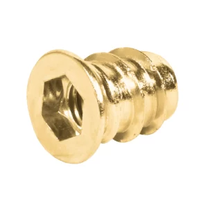 MANGO HEXAGONAL CON REBORDE CROMADO AMARILLO M6x15mm