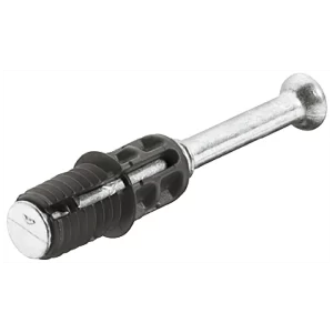 Perno Expansible Minifix® C100 para Montaje sin Herramientas Perno expansible del sistema Häfele Minifix® C100, diseñado para montaje unilateral sin herramientas en la industria del mueble. Disponible en dos variantes de diámetro de taladro: 8 mm y 11 mm, ambas con longitud de rosca de 11,5 mm. Sistema de manguito expansible que se fija al girar sin dañar superficies. Ideal para grosor de madera desde 15 mm con medida de taladro B de 34 mm. Construcción en plástico y fundición de zinc con acabados negro y cromado.