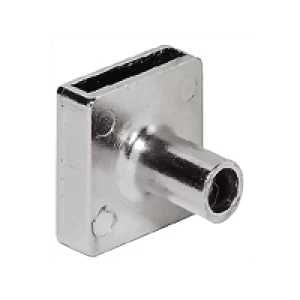 Púa retención Häfele Symo LA 9mm para sistemas central cierre. Fundición zinc, compatible varillas 16x3mm. Incluye espiga M4 Allen 2mm premontada. Ideal guía y retención varillas cierre central.