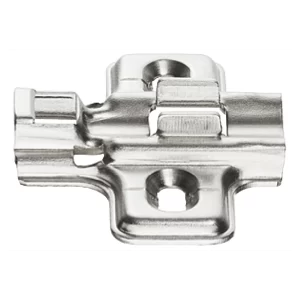 Placa de montaje en cruz, Häfele Metalla SM Kombi, regulación de la altura ±2 mm a través de agujero oblongo Con tornillos europeos premontados, con técnica de montaje rápido, distancia D: 0 mm