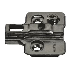 Base, Häfele Metalla 310 SM, altura 0mm, para atornillar, Grafito Con regulación excéntrica, acabado grafito. Altura 0mm