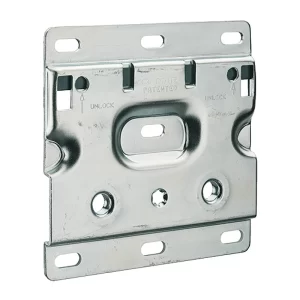 Placa de soporte, con seguridad contra desenganche, para colgador grandes cargas longitud 120 mm