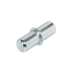 Soporte para estantes, para estantes de madera, para embutir en taladro Ø 5 mm Acero, capacidad de carga 80 kg (según DIN EN 1727:1998-06), con lengüeta de enclavamiento, galvanizado brillo