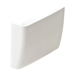 Tapa embellecedora, para colgadores armario superior Visible en el armario, blanco, RAL 9010, montaje: derecha