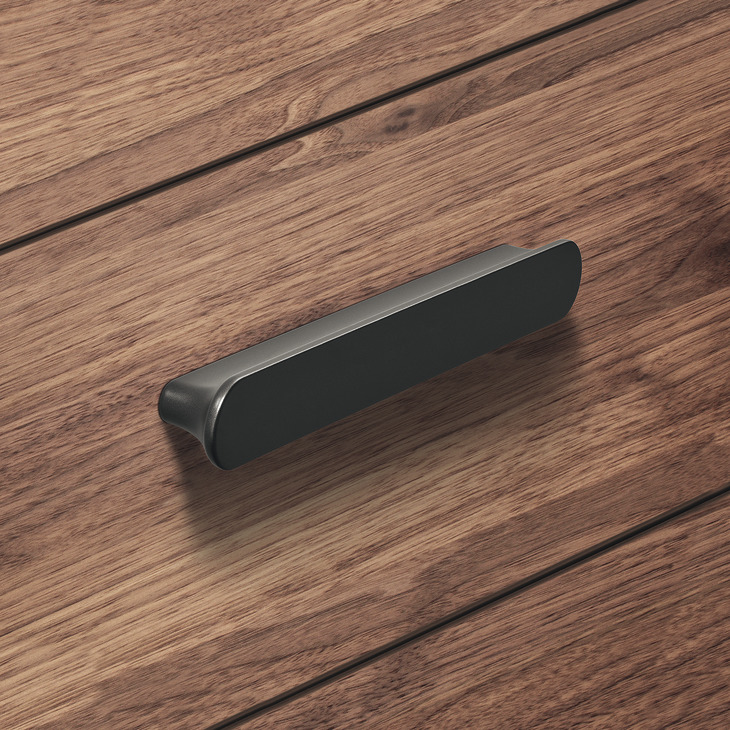 TIRADOR EN ZINC COLOR TITANIO 218x21mm - Imagen 2