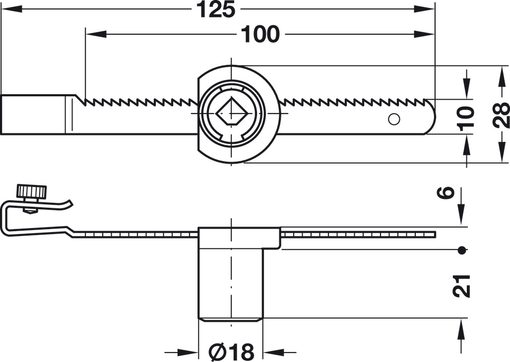 CERRADURA PUERTA CORREDERA CRISTAL 4-7mm - Imagen 3