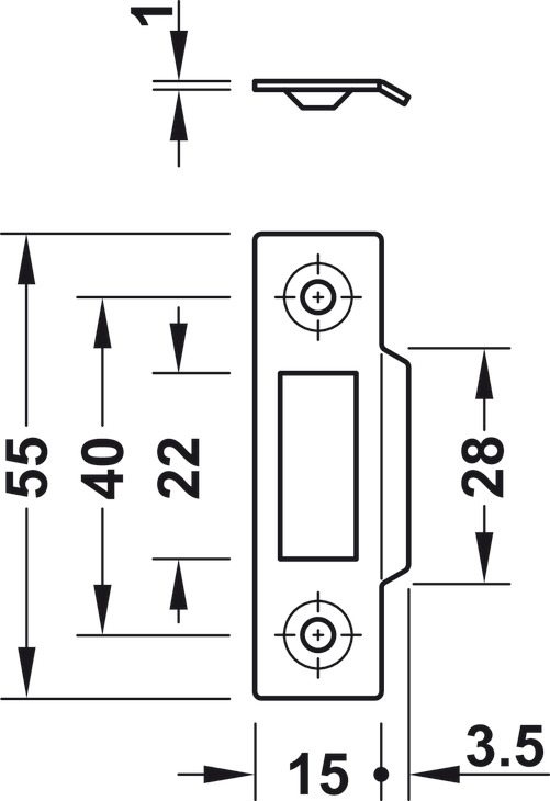 CONTRACHAPA ACERO NIQUELADO - Imagen 2