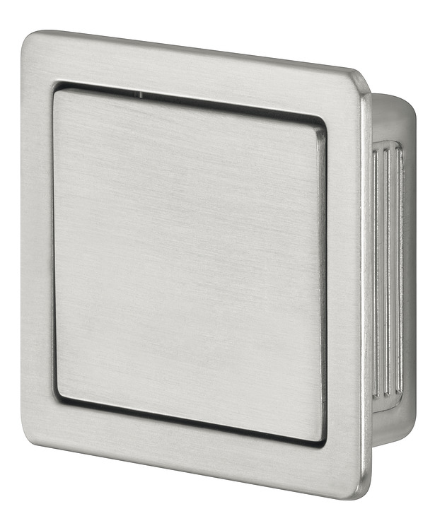 TIRADOR CONCHA CON ALETA EN ZINC NIQUELADO - Imagen 2