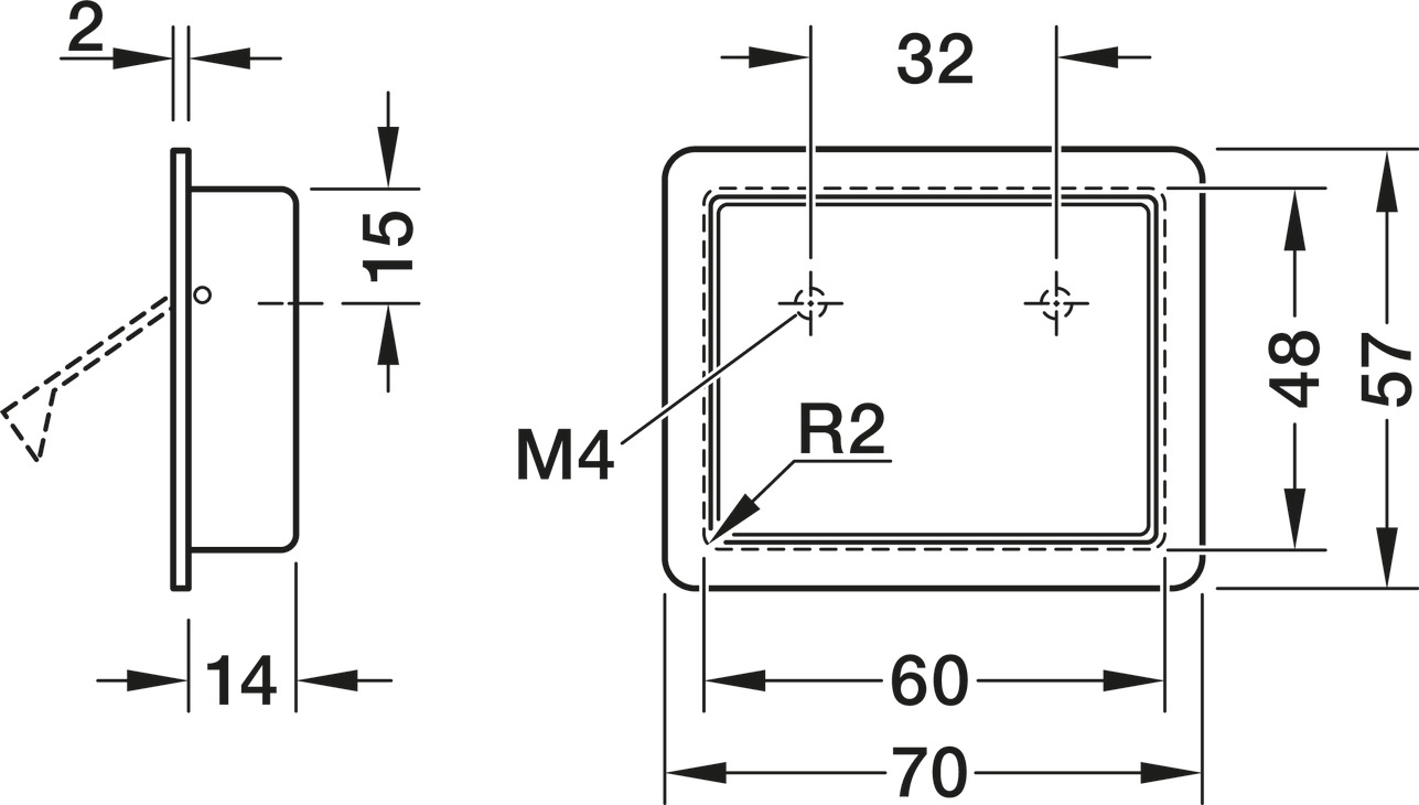 TIRADOR CONCHA CON ALETA EN ZINC NIQUELADO - Imagen 4
