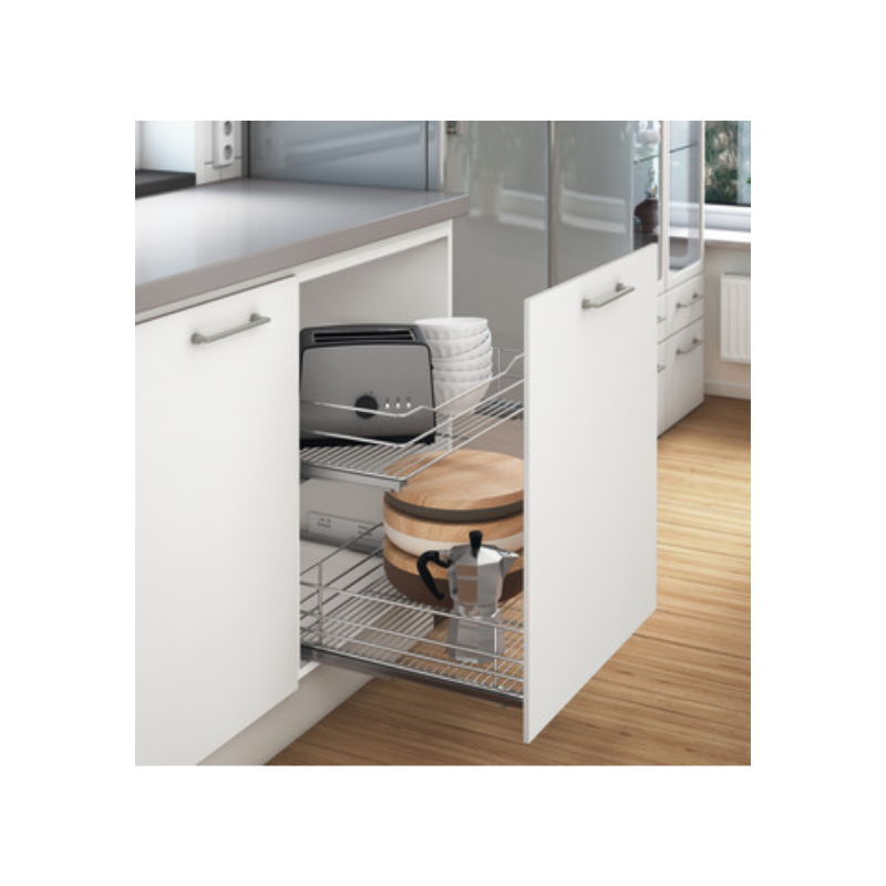 SISTEMA EXTRAÍBLE INTERIOR HÄFELE PARA ARMARIOS INFERIORES – CANASTA CON FRESADO PARA TIRADOR - Imagen 3