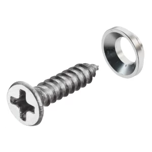 Juego de herraje de fijación para frentes, Häfele Free space 1.11 y Häfele Free space 1.8 Push Rosca completa, Para puertas con marco de aluminio desde 45 mm de ancho