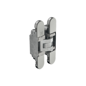 BISAGRA OCULTA 180° AJUSTABLE 3D – CROMADO MATE / GRIS – HÄFELE