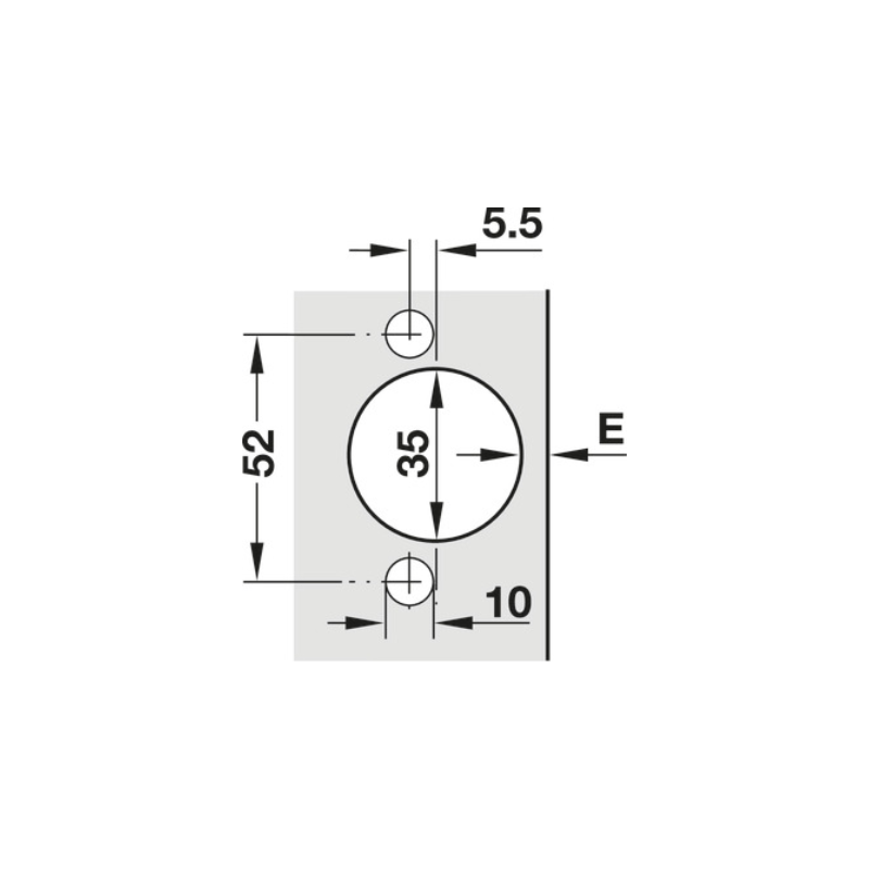 BISAGRA DE CAZOLETA HÄFELE METALLA 510 PUSH 110° PARA EMBUTIR A PRESIÓN - Imagen 2