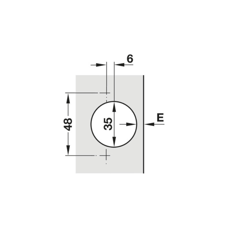 BISAGRA METALLA 510 PUSH 110° MONTAJE ENRASADO - Imagen 4