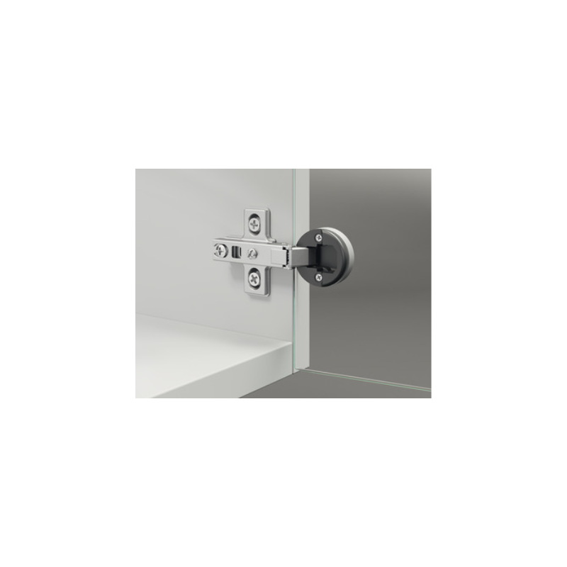 BISAGRA METALLA MINI A 95° PARA PUERTAS DE CRISTAL MONTAJE INTERMEDIO/GEMELO - Imagen 4