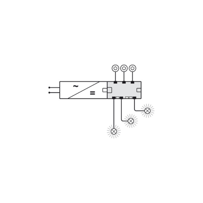 DISTRIBUIDOR LOOX5 6 SALIDAS 12V CON SWITCH MÚLTIPLE 60W - Imagen 3