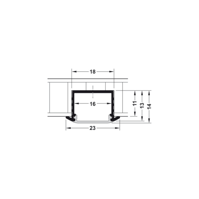 PERFIL EMBUTIDO LOOX 1191 PARA TIRA LED 10MM - Imagen 7