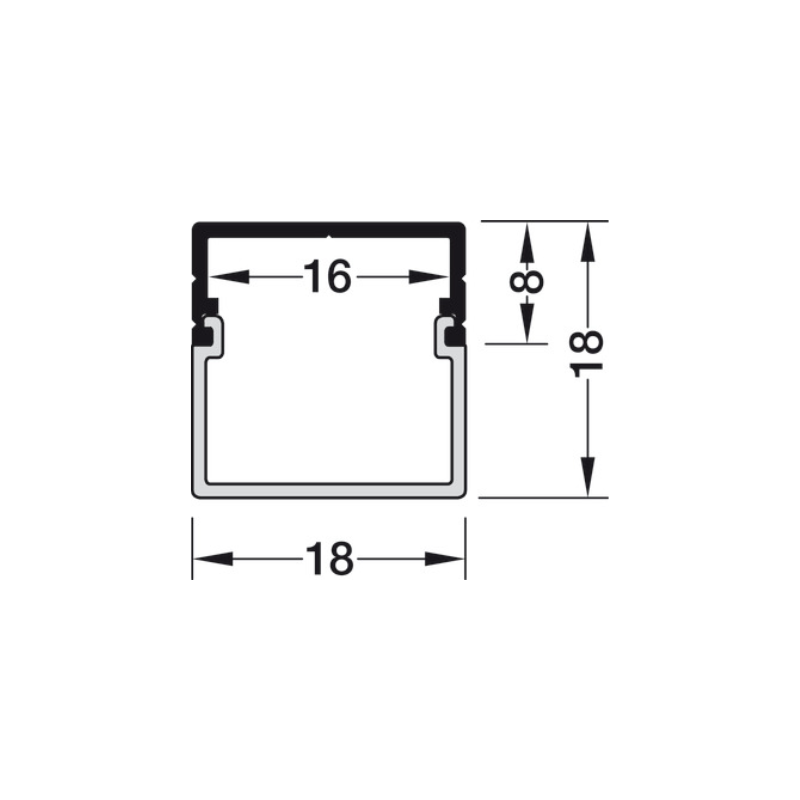 PERFIL INFERIOR LOOX 2192 PARA TIRA LED 10MM - Imagen 3