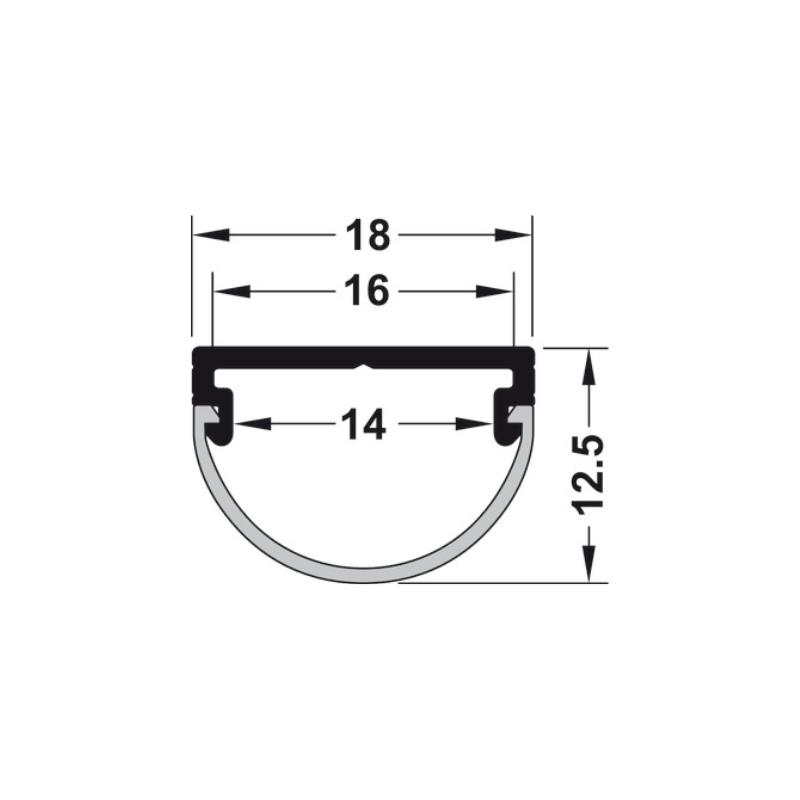 PERFIL PARA CAJÓN LOOX 2194 LECHOSO 2500MM - Imagen 2