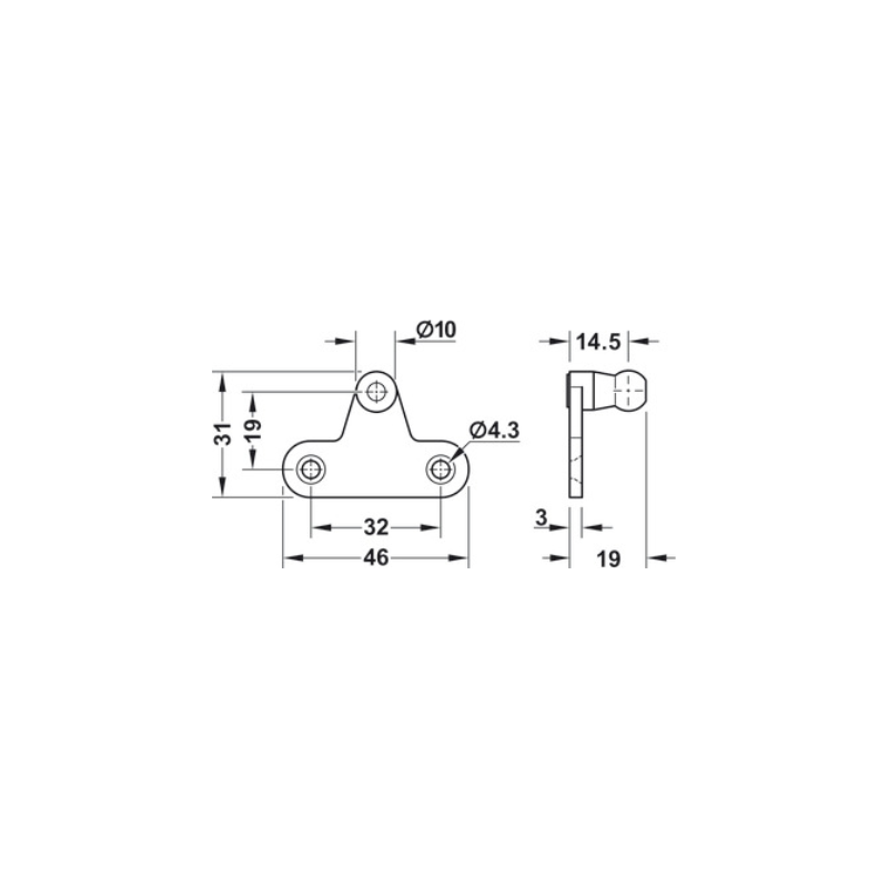 COMPÁS CON FRENO Y AMORTIGUADOR A GAS PARA PUERTAS ELEVABLES - Imagen 5
