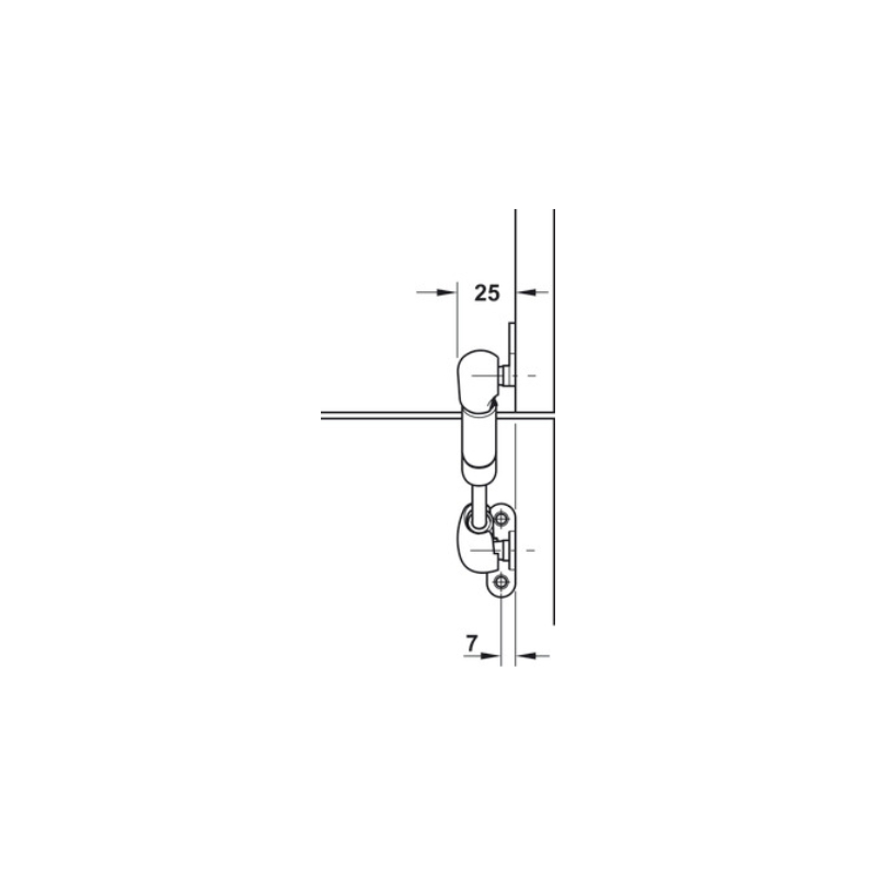 COMPÁS CON FRENO Y AMORTIGUADOR A GAS PARA PUERTAS ELEVABLES - Imagen 3