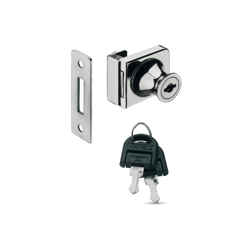 CERRADURA PARA PUERTA DE VIDRIO ECONO CROMADA